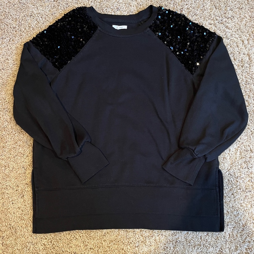 Sequin Shoulder Sweatshirt